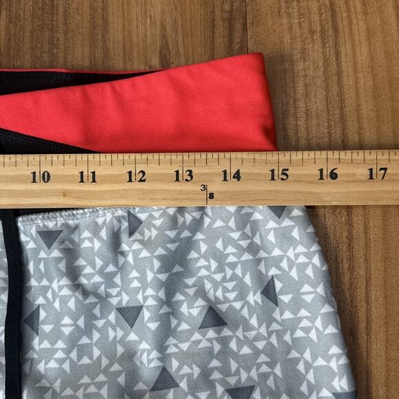 Nike Dri-Fit Running Cropped Novelty Print Tights Womens Sz L Grey 626648-045 - Picture 2 of 6